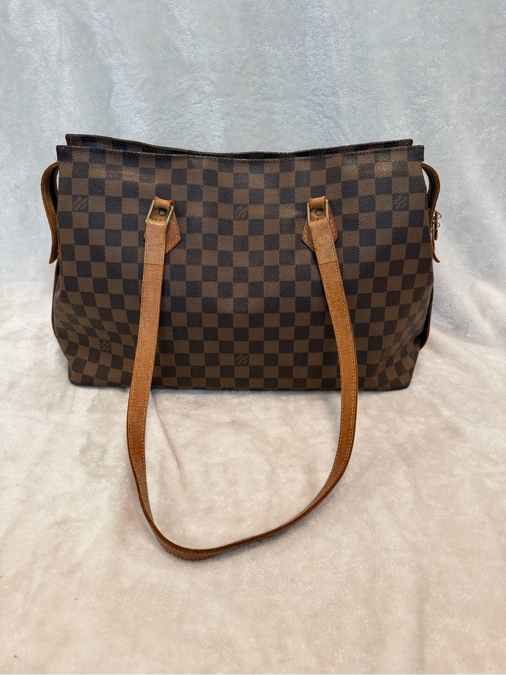 Vintage Louis Vuitton Columbine Tote Bag in the Damier Ebene canvas